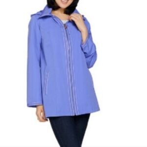 Dennis By Dennis Basso Small Periwinkle Rain Jacket